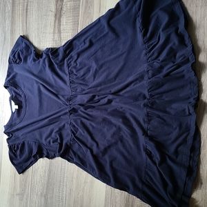 NWOT navy blue cap sleeves tiered dress